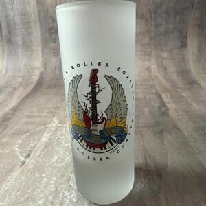 Disney MGM Studios Shot Glass Rock N Roller Coaster 4" Tall Frosted